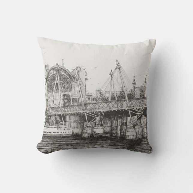 Hungerford Bridge London 30/10/2006 Cushion (Front)