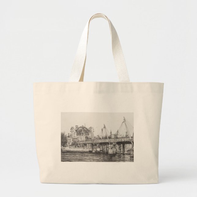 Hungerford Bridge London 30/10/2006 Large Tote Bag (Front)