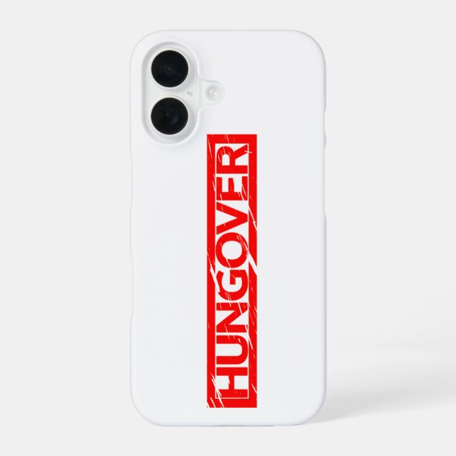 Hungover Stamp iPhone 16 Case (Back)