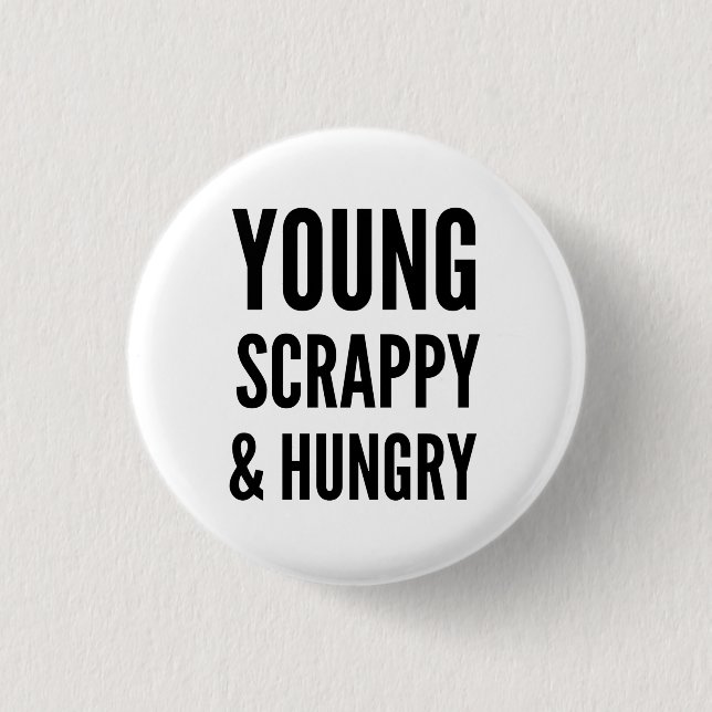 Hungry 3 Cm Round Badge (Front)