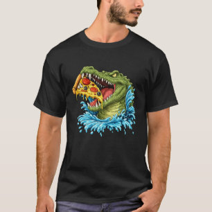 Hungry Alligator Pizza Lover Gift - Funny Reptile T-Shirt