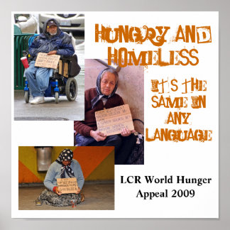Hungry and Homeless Poster