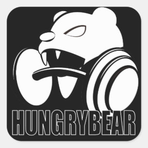 Hungry Bear Square Sticker