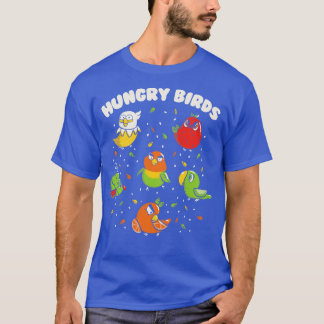 Hungry Birds Fruit Parrots by Tobe Fonseca T-Shirt