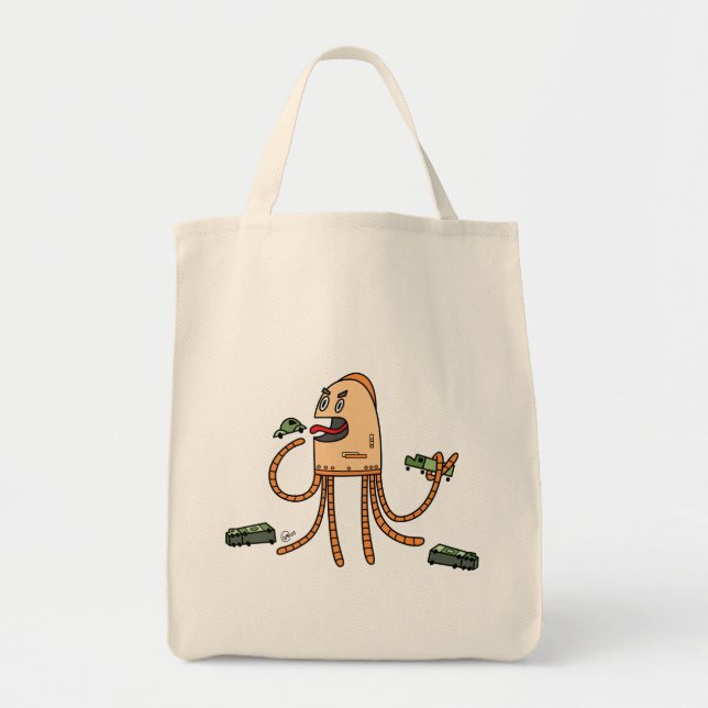 Hungry Bot - Grocery Tote Bag (Front)