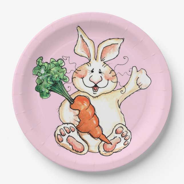 Hungry Bunny Paper Plate (Front)