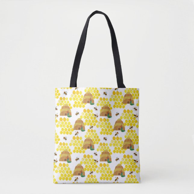 Hungry Caterpillar | Save the Bees Pattern Tote Bag (Front)