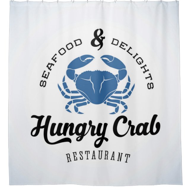 Hungry Crab Restaurant Poster Shower Curtain (Front)