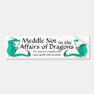 Hungry Dragon Bumper Sticker