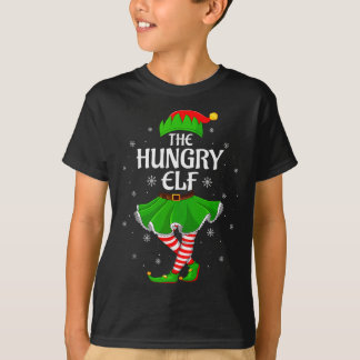 Hungry Elf Christmas Family Girls Women Elf Squad T-Shirt