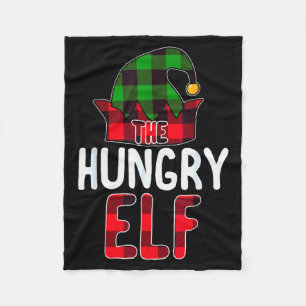 Hungry Elf Matching Family Group Christmas Party P Fleece Blanket