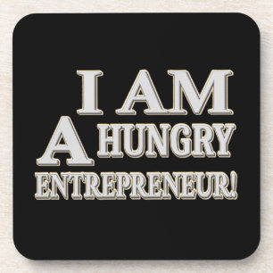"HUNGRY ENTREPRENEUR" Cute Design. Buy Now Coaster