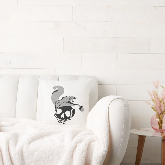 Hungry Flying Grey Death Squirrel Cushion (Couch)