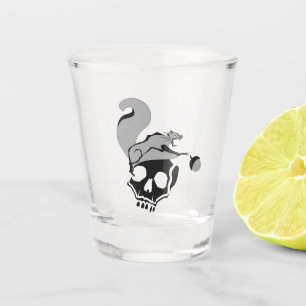 Hungry Flying Grey Death Squirrel Shot Glass