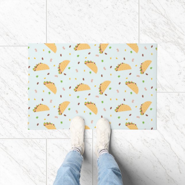 Hungry For Tacos Pattern Doormat (Indoor)