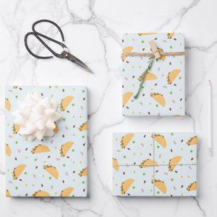 Hungry For Tacos Pattern Wrapping Paper Sheet