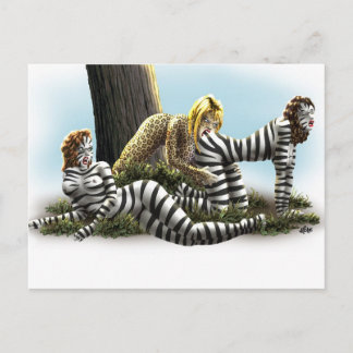 Hungry For Zebra Postcard