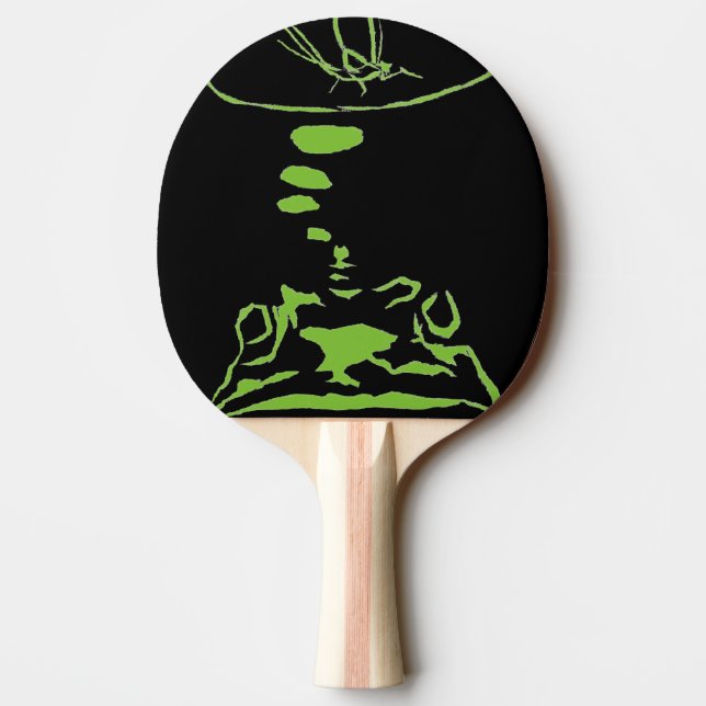 "Hungry Frog Dreams - green" Ping Pong Paddle (Back)
