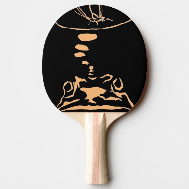 "Hungry Frog Dreams - orange" Ping Pong Paddle (Back)