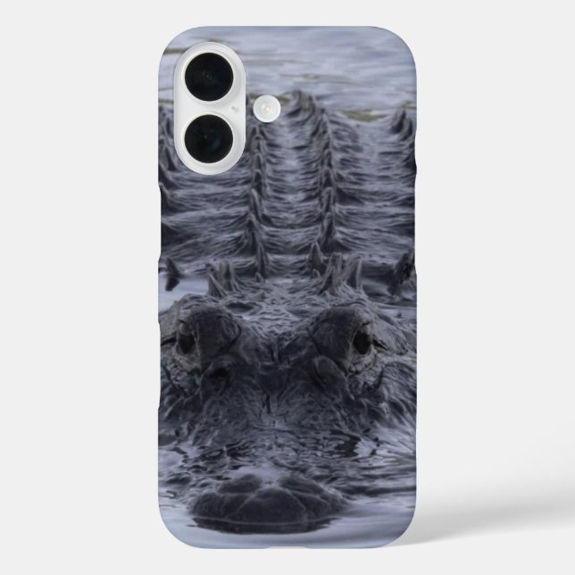 Hungry Gator on iPhone 16 case (Back)