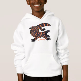 Hungry gila monster lizard cartoon illustration
