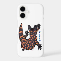 Hungry gila monster lizard cartoon illustration