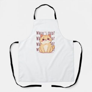 Hungry Ginger Cat  Apron