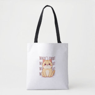 Hungry Ginger Cat  Tote Bag