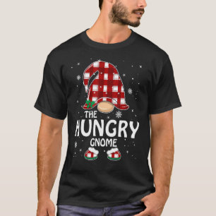 Hungry Gnome Buffalo Plaid Matching Family Christm T-Shirt