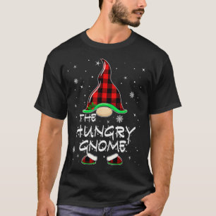 Hungry Gnome Buffalo Plaid Matching Family Christm T-Shirt