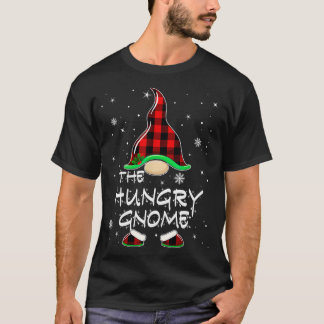 Hungry Gnome Buffalo Plaid Matching Family Christm T-Shirt