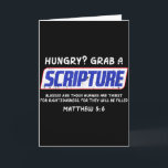 Hungry Grab A Scripture Funny Christian God Jesus  Card<br><div class="desc">Hungry Grab A Scripture Funny Christian God Jesus Men Women</div>