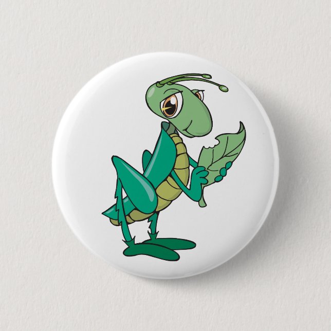 Hungry Grasshopper 6 Cm Round Badge (Front)