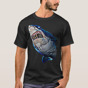Hungry Great White Shark Tee For Daddy's, Kids & L