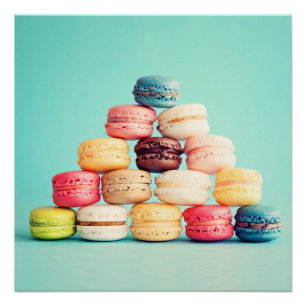 Hungry, Macaron, hipster,multicolor,sweets cookies Poster