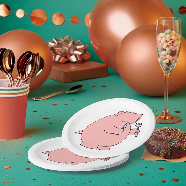Hungry Pig Paper Plate (Creator Uploaded)
