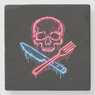 Hungry Pirate Foodie Stone Coaster