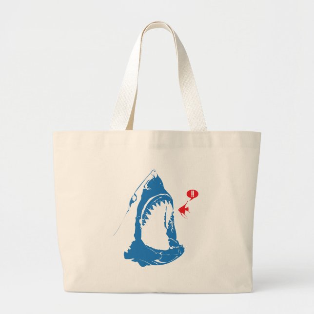 Hungry Shark Large Tote Bag (Front)