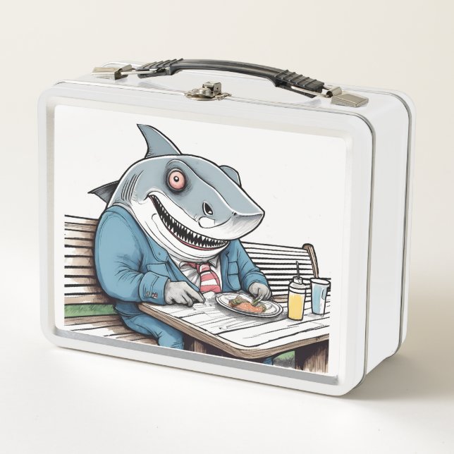 Hungry Shark Metal Lunchbox (Front)