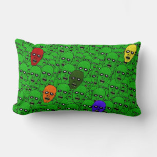 Hungry Undead Zombie Heads Lumbar Cushion