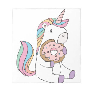 Hungry Unicorns Colourful Unicorn Art Cute Art  Notepad