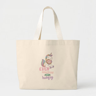 Hungry Unicorns Large Tote Bag
