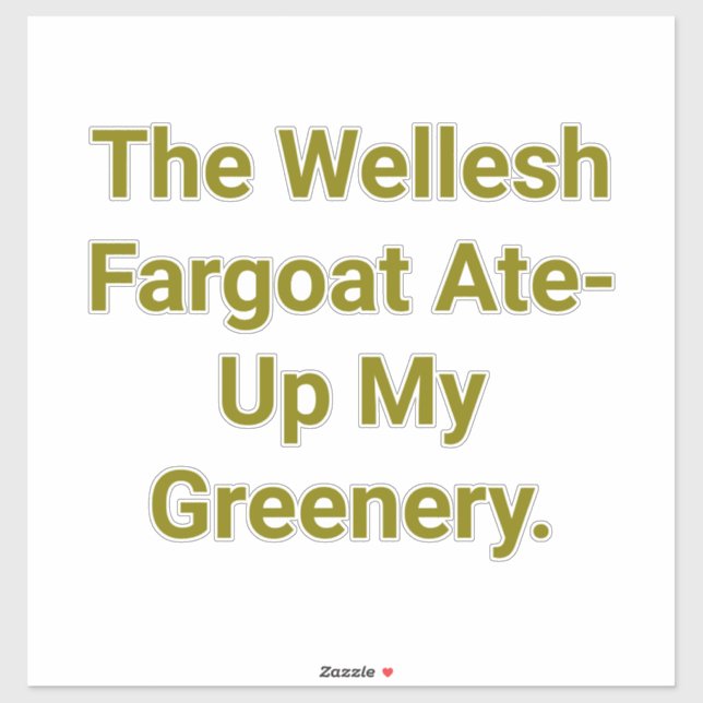 Hungry Wellesh Fargoat Hankamer Artjunkhaus Baaah! (Sheet)