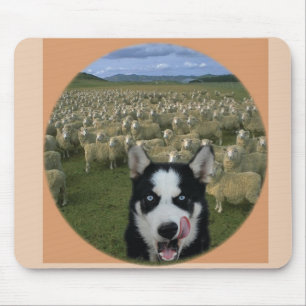 Hungry Wolf with sheep Mouse Pad