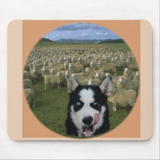 Hungry Wolf with sheep Mouse Pad