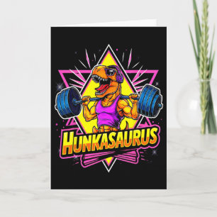 Hunkasaurus Gym Workout T-rex Powerlifting Bodybui Card