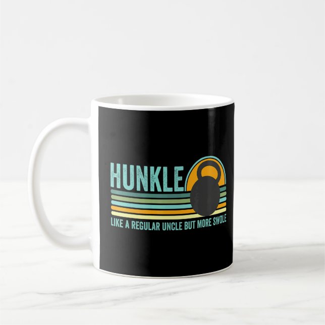 Hunkle Uncle Hunky Uncle Body Builder Swole Meme  Coffee Mug (Left)