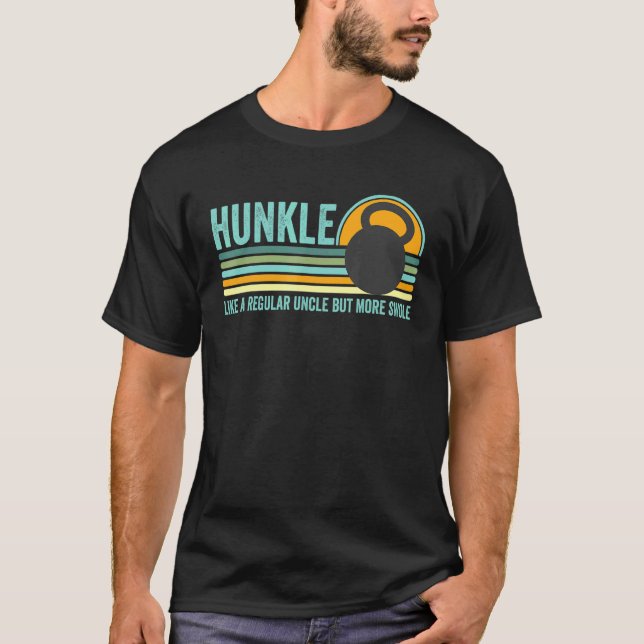 Hunkle Uncle Hunky Uncle Body Builder Swole Meme T-Shirt (Front)