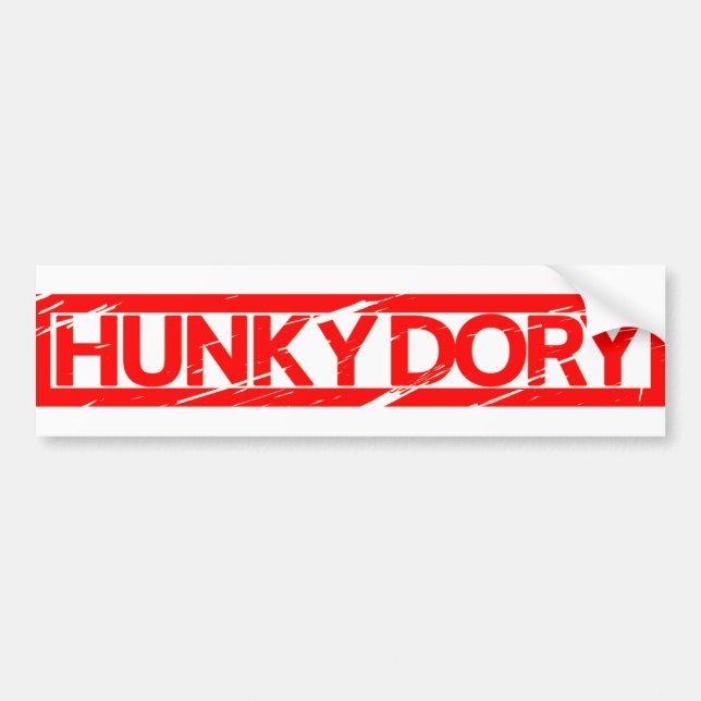 Hunky Dory Stamp Bumper Sticker (Front)