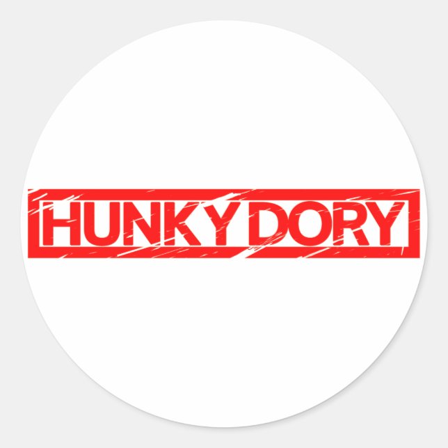 Hunky Dory Stamp Classic Round Sticker (Front)